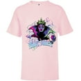 thumbnail image 1 of Disney Villains Evil Queen Magic Mirror Illustrated - Short Sleeve T-Shirt for Kids - Customized-Soft Pink, 1 of 5