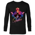 thumbnail image 1 of Disney Villains Evil Queen Neon 90s Rock Band T-Shirt - Long Sleeve T-Shirt for Men - Customized-Black, 1 of 5