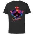 thumbnail image 1 of Disney Villains Evil Queen Neon 90s Rock Band T-Shirt - Short Sleeve Cotton T-Shirt for Adults - Customized-Black, 1 of 5