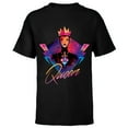 thumbnail image 1 of Disney Villains Evil Queen Neon 90s Rock Band T-Shirt - Short Sleeve T-Shirt for Kids - Customized-Black, 1 of 5