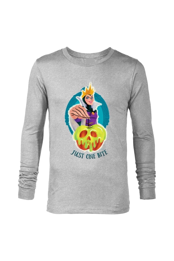 Villains Evil Queen Poison Apple Just One Bite - Long Sleeve T-Shirt for Men - Customized-Athletic Heather