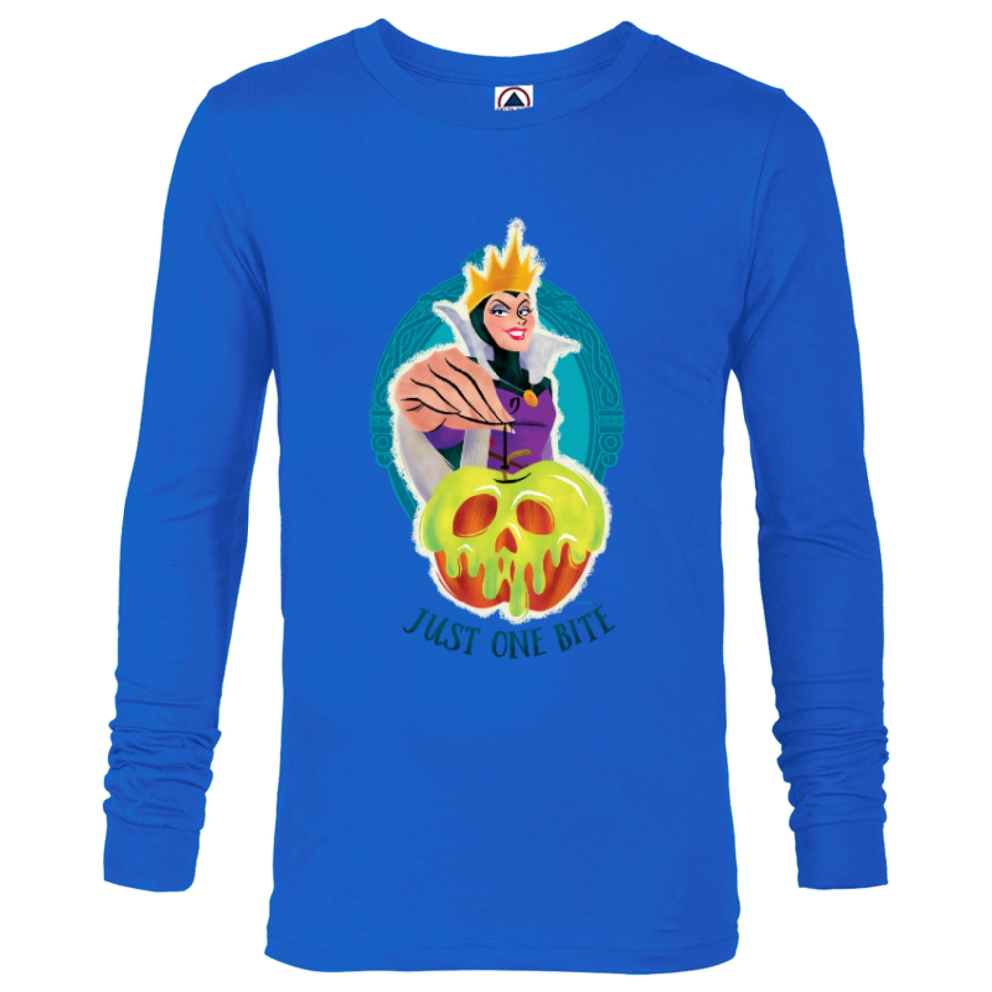 Disney Villains Evil Queen Poison Apple Just One Bite Long Sleeve TShirt for Men Customized