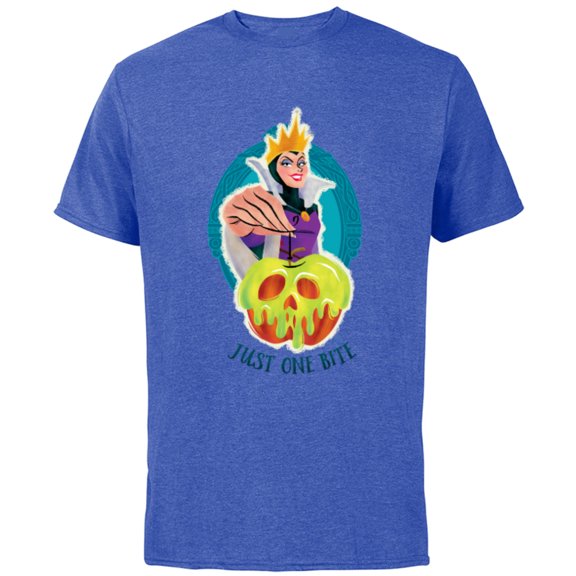 Disney Villains Evil Queen Poison Apple Just One Bite - Short Sleeve Cotton T-Shirt for Adults - Customized-Royal Heather