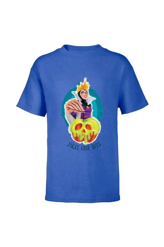 Villains Evil Queen Poison Apple Just One Bite - Short Sleeve T-Shirt for Kids - Customized-Royal