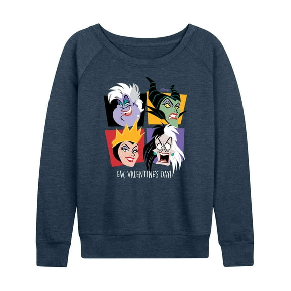 Disney Villains - Evil Queens - EW. Valentine's Day - Women's Lightweight French Terry Long Sleeve Shirt