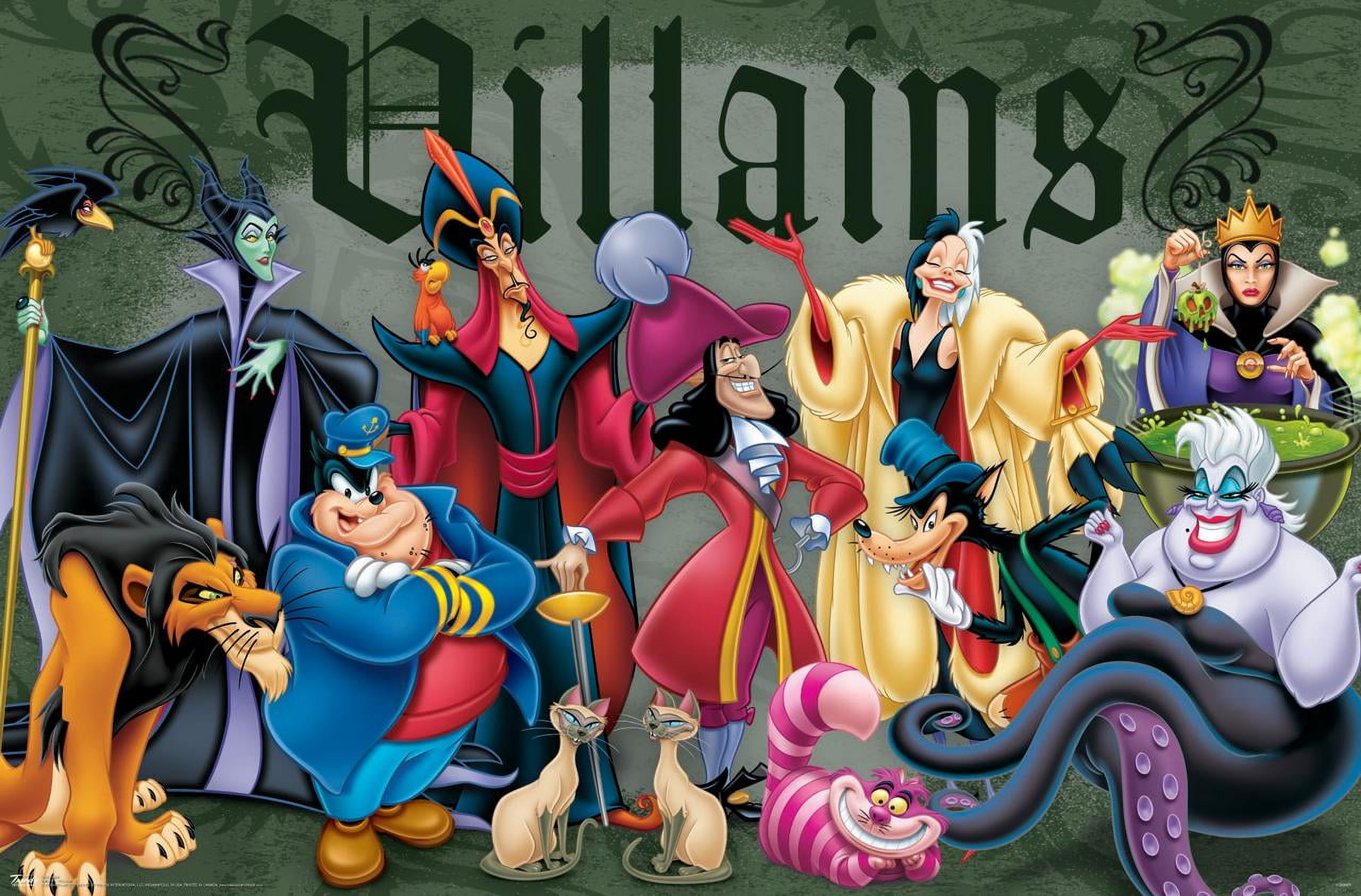 Disney Villains Group Pose Wall Poster 22 375 X 34 Walmart Disney Villains Group Pose Wall Poster 22 375 X 34 Walmart