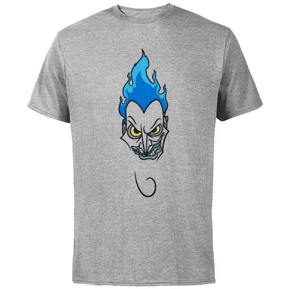 Disney Villains Hades Big Face T-Shirt - Short Sleeve Cotton T-Shirt for Adults - Customized-Athletic Heather