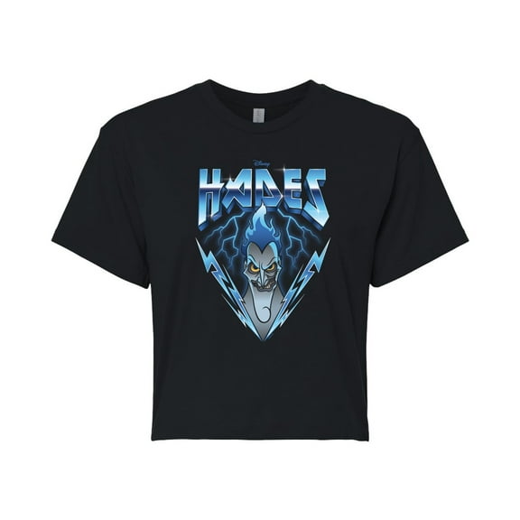 Disney Villains - Hades Glam Rock - Juniors Cropped Cotton Blend T-Shirt