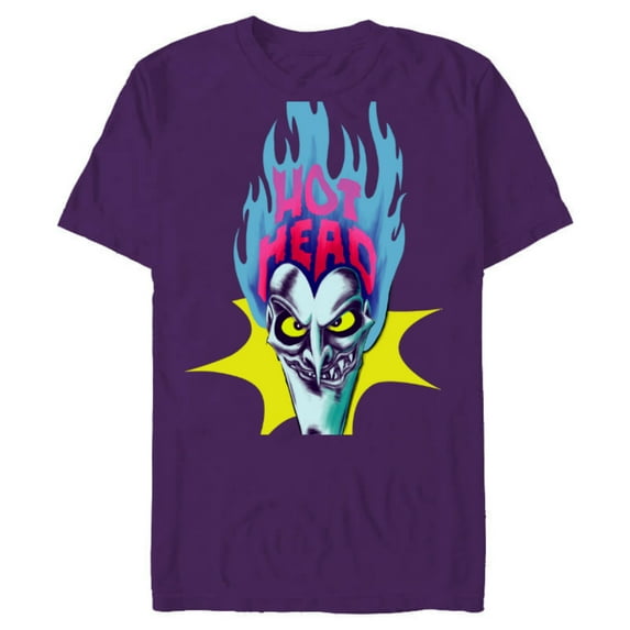 Disney Villains Hades Hot Head - Short Sleeve Blended T-Shirt for Adults – Customized-Purple