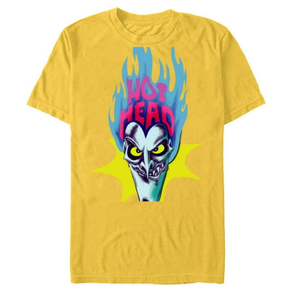 Disney Villains Hades Hot Head - Short Sleeve Blended T-Shirt for Adults – Customized-Yellow