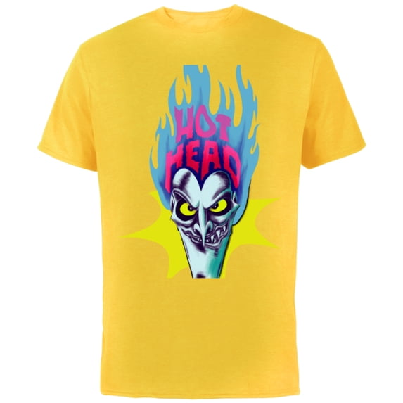 Disney Villains Hades Hot Head - Short Sleeve Cotton T-Shirt for Adults - Customized-Yellow