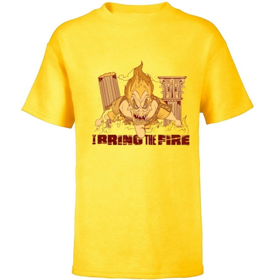 Disney Villains Hades I Bring the Fire - Short Sleeve T-Shirt for Kids - Customized-Yellow