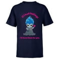 thumbnail image 1 of Disney Villains Hades If I Had Feelings Valentine’s Day - Short Sleeve T-Shirt for Kids - Customized-Navy, 1 of 5