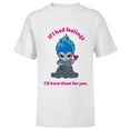 thumbnail image 1 of Disney Villains Hades If I Had Feelings Valentine’s Day - Short Sleeve T-Shirt for Kids - Customized-White, 1 of 5