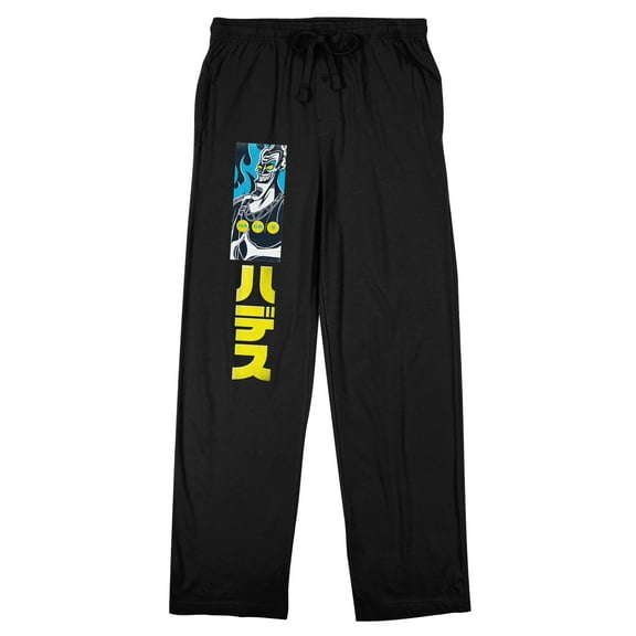Disney Villains Hades Kanji Adult Black Sleep Pajama Pants-XL