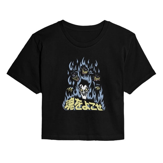 Disney Villains - Hades Tonal - Juniors Cropped Graphic T-Shirt