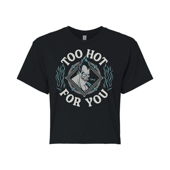 Disney Villains - Hades Too Hot For You - Juniors Cropped Cotton Blend T-Shirt