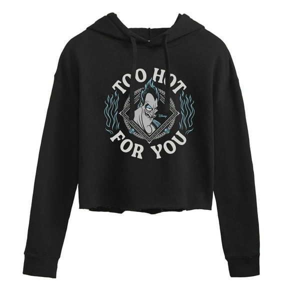 Disney Villains - Hades Too Hot For You - Juniors Cropped Pullover Hoodie