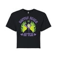 thumbnail image 1 of Disney Villains - Happily Never After - Juniors Cropped Cotton Blend T-Shirt, 1 of 5