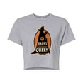 thumbnail image 1 of Disney Villains - Happy Hallowqueen - Juniors Cropped Cotton Blend T-Shirt, 1 of 5