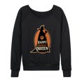 thumbnail image 1 of Disney Villains - Happy Hallowqueen - Women's Lightweight French Terry Long Sleeve Shirt, 1 of 5