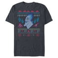 thumbnail image 1 of Disney Villains Hercules Hades Ugly Christmas Sweater - Short Sleeve Blended T-Shirt for Adults - Customized-Navy Heather, 1 of 5