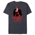 thumbnail image 1 of Disney Villains Holiday Christmas Cruella Naughty List - Short Sleeve Blended T-Shirt for Adults - Customized-Navy Heather, 1 of 5