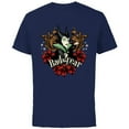 thumbnail image 1 of Disney Villains Holiday Christmas Maleficent Bad All Year - Short Sleeve Cotton T-Shirt for Adults - Customized-Navy, 1 of 5