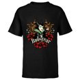 thumbnail image 1 of Disney Villains Holiday Christmas Maleficent Bad All Year - Short Sleeve T-Shirt for Kids - Customized-Black, 1 of 5