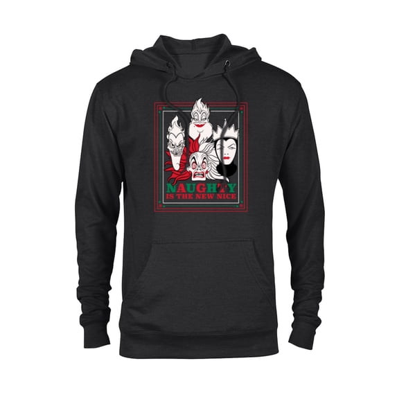 Disney Villains Holiday Christmas Naughty is the New Nice - Pullover Hoodie for Adults - Customized-Black