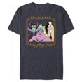 thumbnail image 1 of Disney Villains Holiday Christmas On Santa’s Naughty List - Short Sleeve Blended T-Shirt for Adults - Customized-Navy Heather, 1 of 5