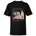 thumbnail image 1 of Disney Villains Holiday Christmas On Santa’s Naughty List - Short Sleeve T-Shirt for Kids - Customized-Black, 1 of 5