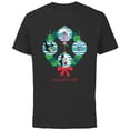 thumbnail image 1 of Disney Villains Holiday Christmas Wreath Naughty List - Short Sleeve Cotton T-Shirt for Adults - Customized-Black, 1 of 5