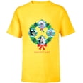 thumbnail image 1 of Disney Villains Holiday Christmas Wreath Naughty List - Short Sleeve T-Shirt for Kids - Customized-Yellow, 1 of 5