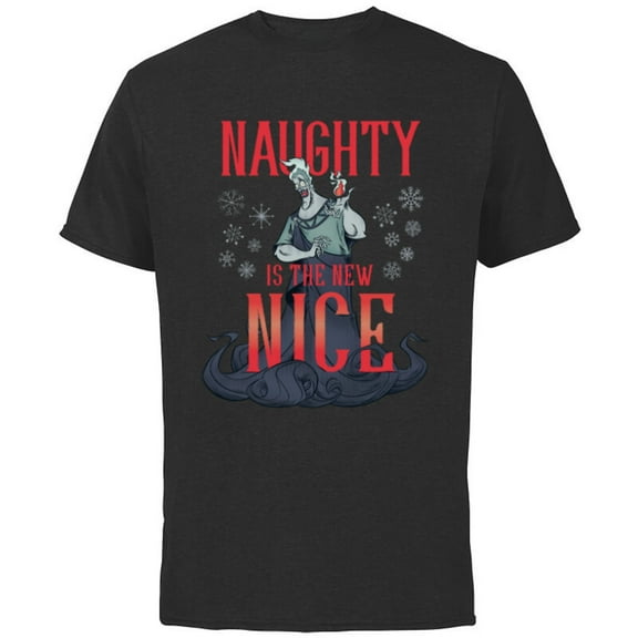 Disney Villains Holiday Hades Naughty is the New Nice - Short Sleeve Cotton T-Shirt for Adults - Customized-Black