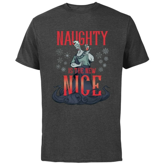 Disney Villains Holiday Hades Naughty is the New Nice - Short Sleeve Cotton T-Shirt for Adults - Customized-Charcoal