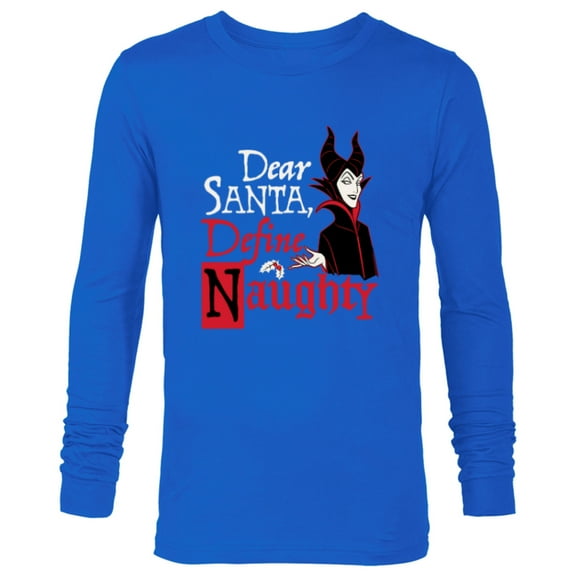 Disney Villains Holiday Maleficent Dear Santa Define Naughty - Long Sleeve T-Shirt for Men - Customized-Navy