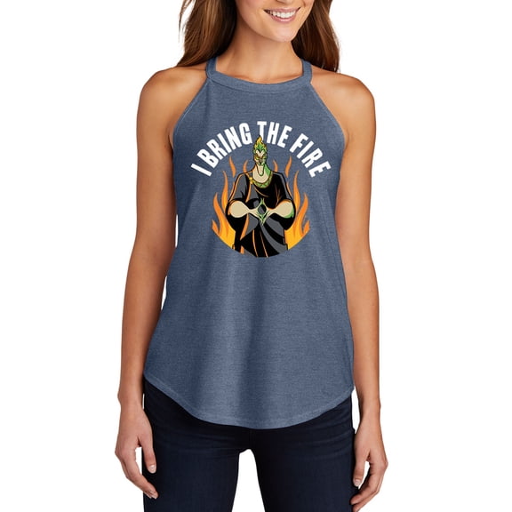 Disney Villains - I Bring The Fire Hades - Juniors High Neck Tank Top