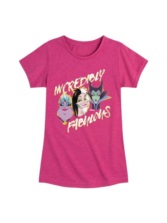 Villains - Incredibly Fabulous - Toddler & Youth Girls Short Sleeve Graphic T-Shirt