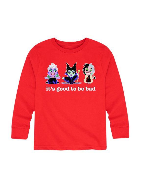 Villains - It's Good To Be Bad Boys' Long Sleeve Graphic T-Shirt