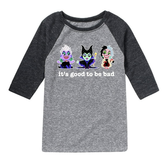 Disney Villains - It's Good To Be Bad - Toddler And Youth Raglan Graphic T-Shirt