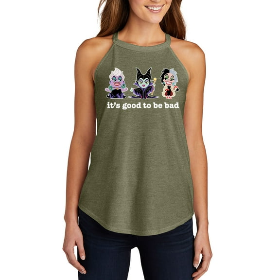 Disney Villains - Its Good To Be Bad - Juniors High Neck Tank Top