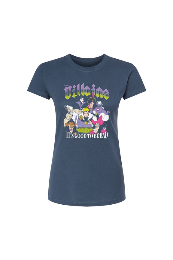 - Villains - Juniors Fitted Graphic T-Shirt