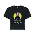 thumbnail image 1 of Disney Villains - Like a Villian - Juniors Cropped Cotton Blend T-Shirt, 1 of 4