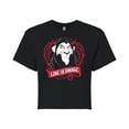 thumbnail image 1 of Disney Villains - Love Is Savage - Juniors Cropped Cotton Blend T-Shirt, 1 of 5