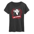 thumbnail image 1 of Disney Villains - Love Is Savage - Women's Short Sleeve Graphic T-Shirt, 1 of 5