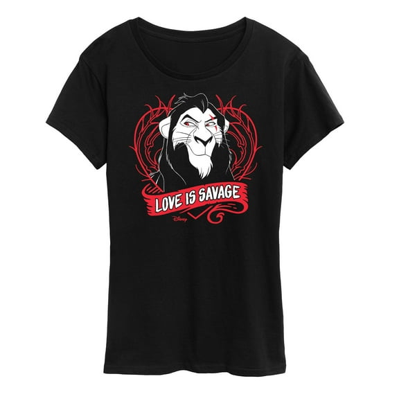 Disney Villains - Love Is Savage - Women's Short Sleeve Graphic T-Shirt
