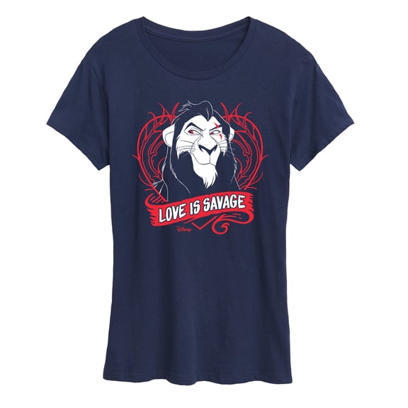 Disney Villains - Love Is Savage - Women's Short Sleeve Graphic T-Shirt