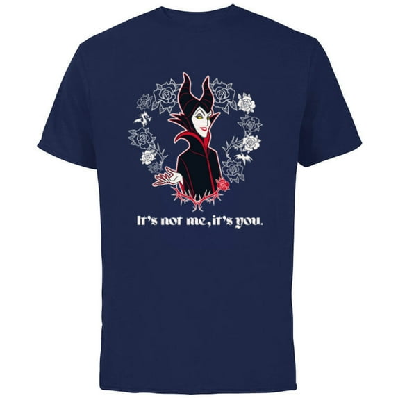 Disney Villains Maleficent It’s Not Me, It’s You - Short Sleeve Cotton T-Shirt for Adults - Customized-Navy