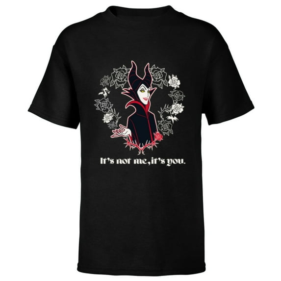 Disney Villains Maleficent It’s Not Me, It’s You - Short Sleeve T-Shirt for Kids - Customized-Black